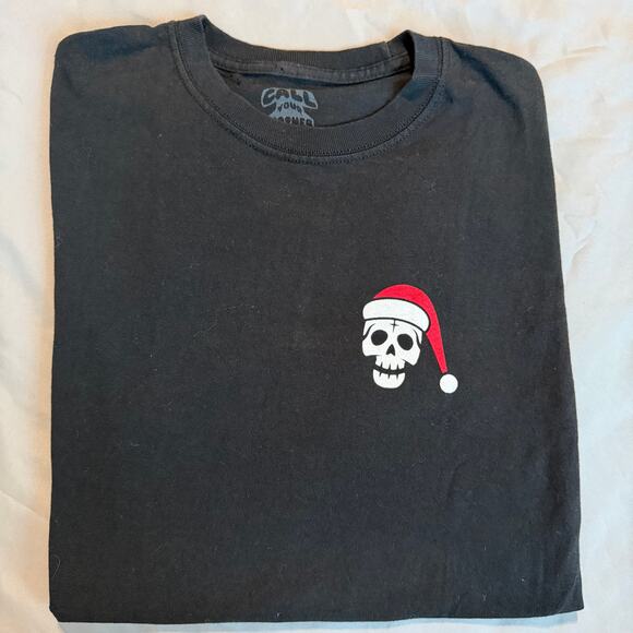 Call Your Mother Black Skeleton "Merry Christmas/New Year" Graphic T-Shirt- M - Picture 4 of 9